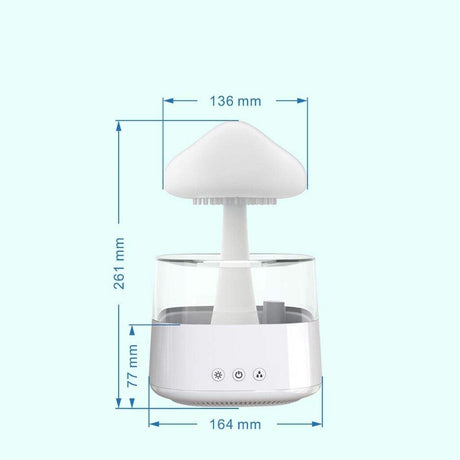 Bluetooth Speaker Rain Cloud Humidifier 7 Color LED Essential Oil Diffuser