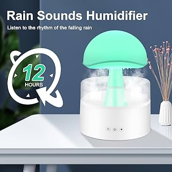 Bluetooth Speaker Rain Cloud Humidifier 7 Color LED Essential Oil Diffuser