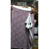 Bohemian Knitted Throw Blanket with Tassels – 150x200cm | Soft Sofa & Bed Cover