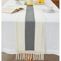 Bohemian Style Table Runner with Tassels 30×220cm Table runner Table Runners