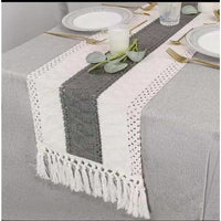 Bohemian Style Table Runner with Tassels 30×220cm Table runner Table Runners