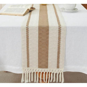 Bohemian Style Table Runner with Tassels 30×220cm Table runner Table Runners