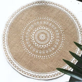 Boho Style Jute Table Place Mats for Dining and Decor