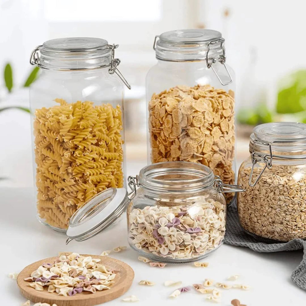 Bon Appetit Clip Glass Jar Airtight Storage Container 1L 1.5L 2L 3L Glass storage jar Food Storage Containers