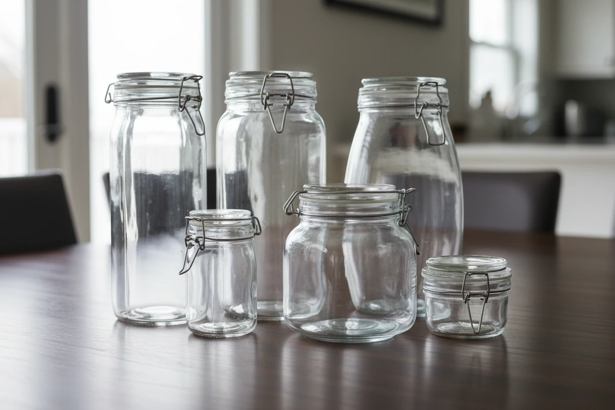 Bon Appetit Clip Glass Jar Airtight Storage Container 1L 1.5L 2L 3L Glass storage jar Food Storage Containers