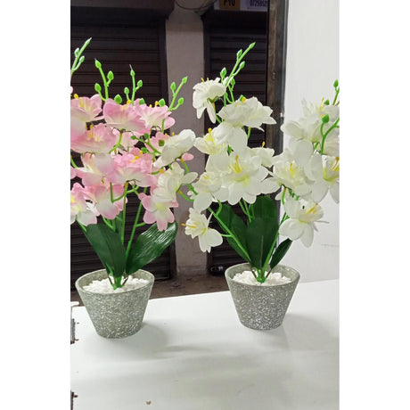 Bonsai Style Artificial Blossom Flowers | Elegant and Low Maintenance Potted Plants | Office Desktop Flowers | Dining Centerpieces | Airbnb Home Decoration