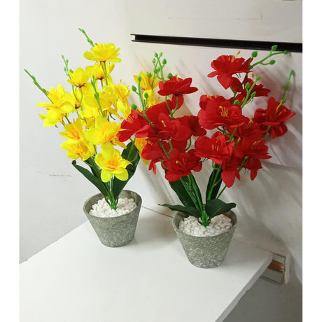 Bonsai Style Artificial Blossom Flowers | Elegant and Low Maintenance Potted Plants | Office Desktop Flowers | Dining Centerpieces | Airbnb Home Decoration