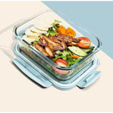 Borosilicate Glass Microwavable Food Containers – Leakproof & Heat-Resistant (1050ml)