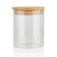 Borosilicate Glass Storage Jars with Airtight Bamboo Lid 3200ml and 2400ml Glass storage jar Food Storage Containers