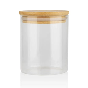 Borosilicate Glass Storage Jars with Airtight Bamboo Lid 3200ml and 2400ml Glass storage jar Food Storage Containers