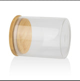 Borosilicate Glass Storage Jars with Airtight Bamboo Lid 3200ml and 2400ml