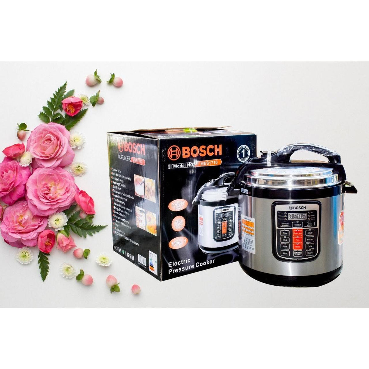 Bosch and Dessini Electric Pressure Cooker – 6L, 1000W