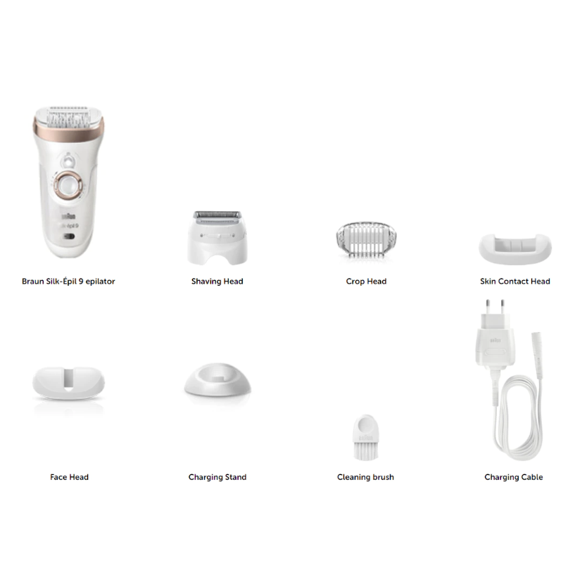 Braun Silk-Épil 9 9-561 Wet & Dry Cordless Epilator | 6 Extras