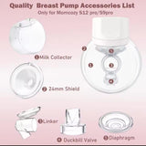 Breast Pump Collection Cup Accessories Set – Replacement Parts | Compatible & Comfortable