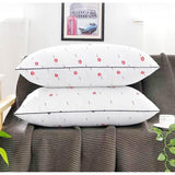 Breathable Fiber Filled Pillows | Comfortable Microfiber Fabric | Deep Sleep Support for Home Beds | 74*48CM, customized | 2pcs