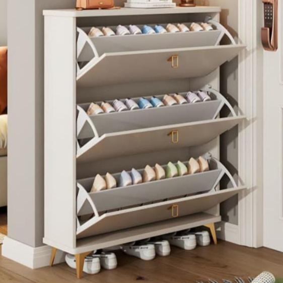 Bucket Flip Shoe Cabinet Double Layer