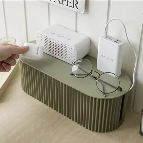Cable Storage Box Compact Organizer for Power Strips, Chargers, and Cords