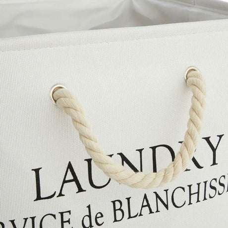 Canvas Laundry Basket MultiPurpose Basket with Handle 60L Capacity 40x40x38cm