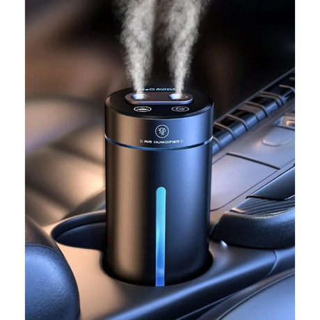 Car Humidifier Rechargeable Dual Spray Intelligent Aromatherapy Mist Sprayer 400ml Humidifier & Perfume Diffuser (Black, Red, Purple)