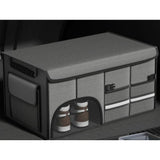 Car Trunk Foldable Storage Box Large Capacity Multi Tool & Cargo Organizer (60cm x 35cm x 30cm) Black Grey Beige