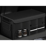Car Trunk Foldable Storage Box Large Capacity Multi Tool & Cargo Organizer (60cm x 35cm x 30cm) Black Grey Beige