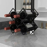 Carbon Metal 5-Slot Wine Holder in Black and Gold