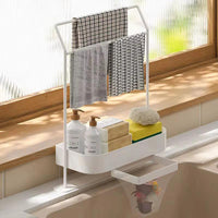 Carbon Steel Sink Caddy for Organizing Sponges and Dish Brushes in the Kitchen Sink Caddies