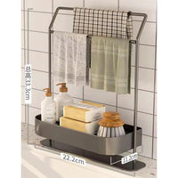Carbon Steel Sink Caddy for Organizing Sponges and Dish Brushes in the Kitchen Sink Caddies