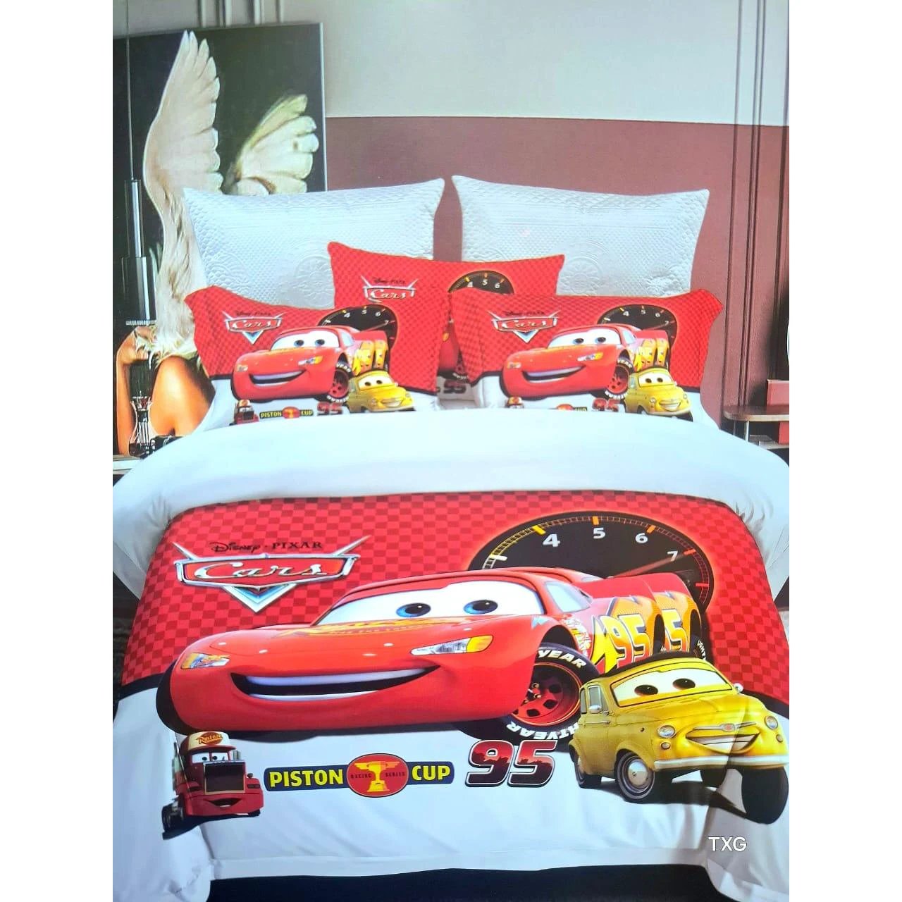 Cartoon Themed Duvet Set 4x6 ft (1 Duvet, 1 Bedsheet, 1 Pillowcase) beddings Bedding