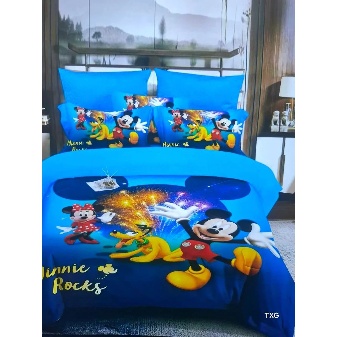 Cartoon Themed Duvet Set 4x6 ft (1 Duvet, 1 Bedsheet, 1 Pillowcase) beddings Bedding
