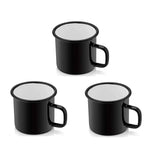Ceramic 400ml Big Capacity Mugs 3 Piece Set for Coffee, Tea & Hot Beverages