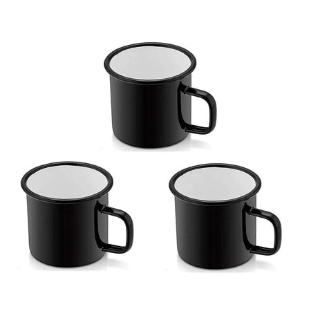 Ceramic 400ml Big Capacity Mugs 3 Piece Set for Coffee, Tea & Hot Beverages