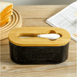 Ceramic Butter Dish 650ml in Black and White Butter dish Butter Dishes