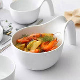 Ceramic Oval Bowl with Handle Tableware Bowls