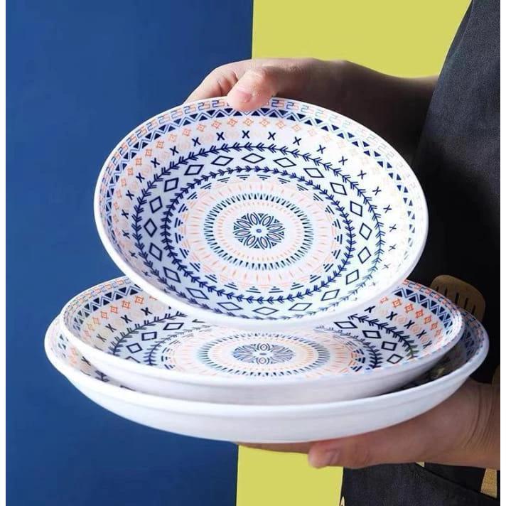 Ceramic Pink Flowered Dinner Set Tableware Dinnerware Sets