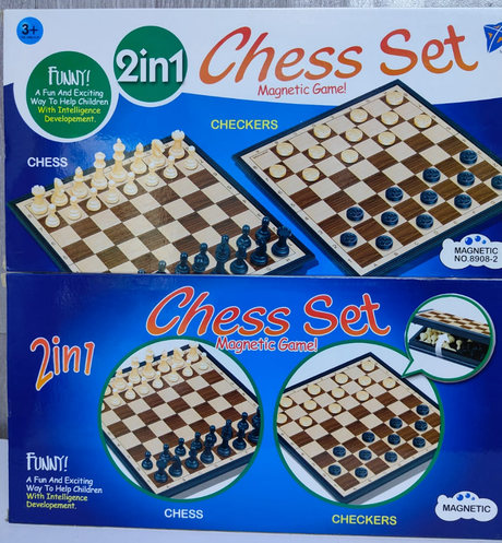 Chess & Checkers 2-in-1 Game Set for Kids and Family Mind Engagement