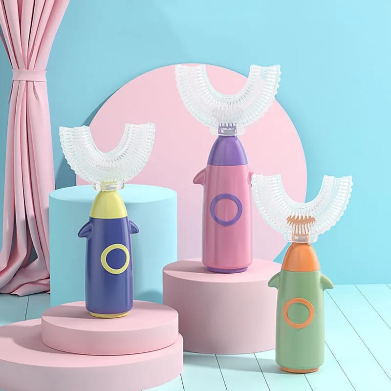 Children U-Shaped Silicone Toothbrush Manual Oral Care