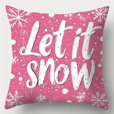 Christmas Themed Cushion Cover 45x45cm Decorative Pillow Case(A pair)