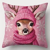 Christmas Themed Cushion Cover 45x45cm Decorative Pillow Case(A pair)