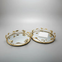 Circular European Style Decor Vanity Tray | Elegant Storage Solution. Decorative Trays