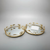 Circular European Style Decor Vanity Tray | Elegant Storage Solution. Decorative Trays