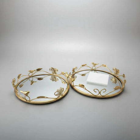 Circular European Style Decor Vanity Tray | Elegant Storage Solution. Decorative Trays