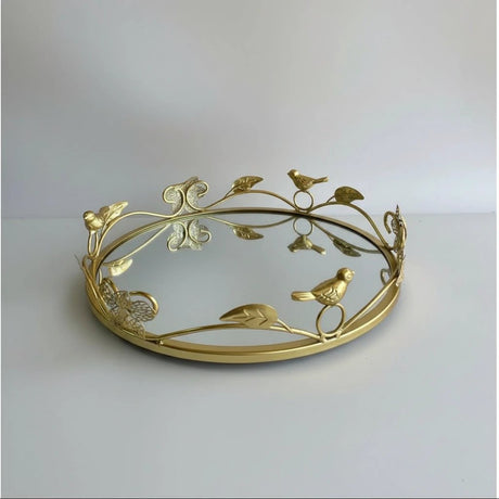 Circular European Style Decor Vanity Tray | Elegant Storage Solution. Decorative Trays