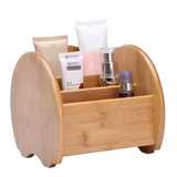 Classic Elegant Bamboo Desktop Organizer for Remote, Cutlery, and Stationery
