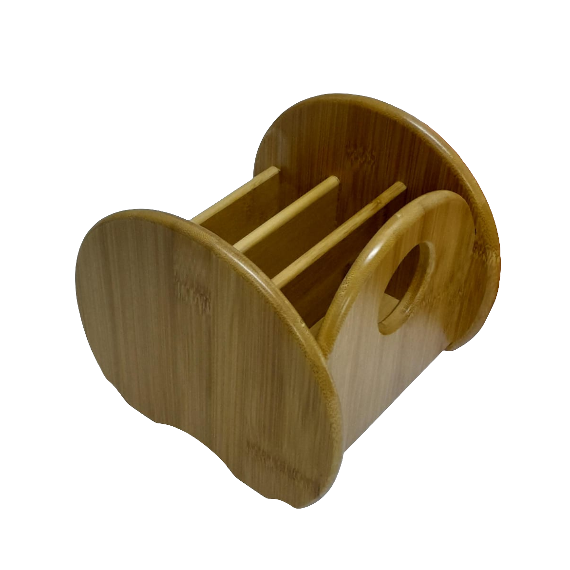 Classic Elegant Bamboo Desktop Organizer for Remote, Cutlery, and Stationery