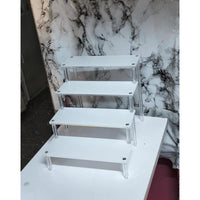 Clear Acrylic 4-Layer Perfume Stand – Tiered Display Rack (35.5x20x20cm) Cosmetic Organizer Jewelry Stands