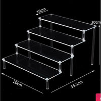 Clear Acrylic 4-Layer Perfume Stand – Tiered Display Rack (35.5x20x20cm) Cosmetic Organizer Jewelry Stands