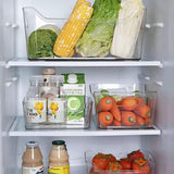 Clear Acrylic Multipurpose Organizer – 24.5 x 17.2 x 10.5 cm – Ideal for Fridge, Cosmetics, Kitchen Storage Storage Containers Household Storage Containers