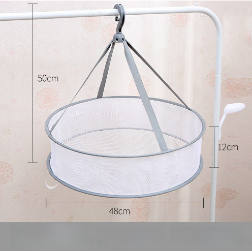 Clothes Drying Basket Double layer Hanging Net Pocket