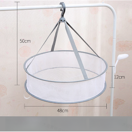 Clothes Drying Basket Double layer Hanging Net Pocket